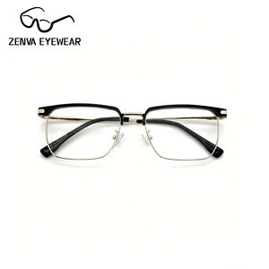 ビッグサイズハーフフレーム光学フレームTR90メタルコンビネーション眼鏡フレーム男性用処方眼鏡 - Product Image 1