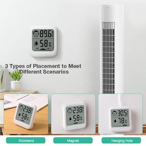 Thermomètre hygromètre numérique LCD pour intérieur, station météo, horloge avec alarme - Product Image 3
