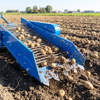 Cosechadora de Patatas Multicultivo Montada en Tractor, Máquina Excavadora de Batatas y Cacahuetes con Enganche de 3 Puntos, Maquinaria Agrícola