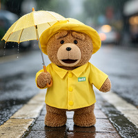 Peluche doudou ours Teddy TED authentique, style imperméable, en tissu maille lavé ultra doux, cadeau d'anniversaire, vente en gros transfrontalière