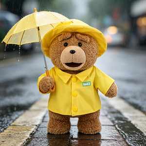 Peluche <span class=keywords><strong>doudou</strong></span> ours Teddy <span class=keywords><strong>TED</strong></span> authentique, style imperméable, en tissu maille lavé ultra doux, cadeau d'anniversaire, vente en gros transfrontalière - Product Image 2