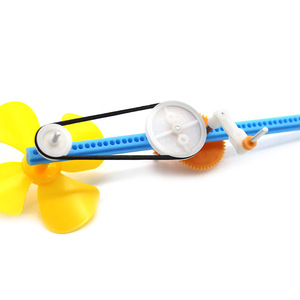 Kit de ventilador de manivela, juguete de plástico para experimentos científicos, juguete educativo para niños, aprendizaje STEM, edad de 7 a 9 años, forma de planta - Product Image 4