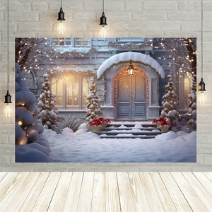 <span class=keywords><strong>Sfondo</strong></span> per Foto Natalizio <span class=keywords><strong>Rosa</strong></span> con Neve Invernale, per Baby Shower, Feste di Compleanno, Accessorio per Studio Fotografico - Product Image 3