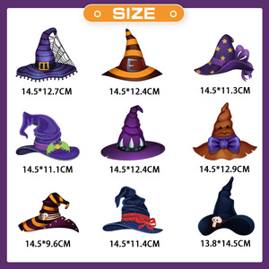 Vajilla y decoraciones para fiesta <span class=keywords><strong>de</strong></span> Halloween, etiqueta colgante en espiral, sombrero <span class=keywords><strong>de</strong></span> <span class=keywords><strong>bruja</strong></span> para ambiente festivo - Product Image 4