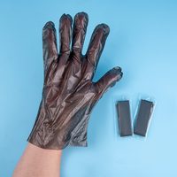Gants jetables en PE noirs emballés individuellement, de qualité alimentaire et de grande taille |   Fabricant depuis 20 ans