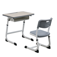 Bureau et chaise pour élèves du primaire et du secondaire, classe de formation de conseil scolaire simple pouvant être relevé, bureau de type C épaissi