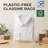 Sacs en papier biodégradables écologiques pour vêtements avec impression en héliogravure, plusieurs tailles pour l'emballage de vêtements et de chaussures