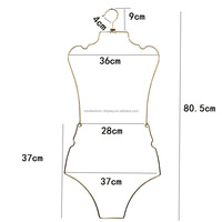 Cintre d'affichage de maillot de bain de luxe en or et or rose Cintre en fil métallique pliable moderne avec forme de corps pour cintre en métal Bikini