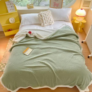 Manta de felpa al por mayor de fábrica, manta de Jacquard de doble capa, manta de piel sintética supersuave, manta de Cachemira de lana de invierno - Product Image 4