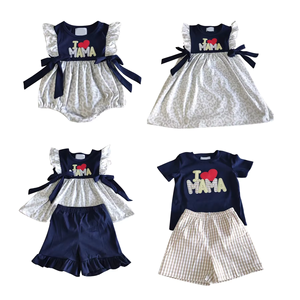 Оптовые комплекты детской одежды Puresun: популярные настраиваемые наряды для девочек, хлопковые платья с вышивкой и большим бантом - Product Image 6