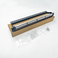 Panneau de brassage réseau blindé STP 24 ports CAT6 CAT6A CAT7 de haute qualité avec modules en alliage de zinc