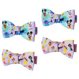 VENTA AL POR MAYOR 4 piezas H.E.R. Accesorios Oficiales con Licencia: Lazos para Bebé Totalmente Forrados en Tela Suave, Combinables, Talla Universal para Recién Nacidos, Pinzas para el Cabello - Product Image 1