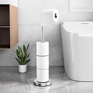 Porte-rouleau de papier toilette sur pied en fer, design moderne et écologique, pour salle de bain - Product Image 2