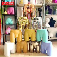 Mannequin Sous-Vêtements Galvanisé Or et Argent pour Hommes et Femmes, Demi-Corps, Fesses et Hanches Sexy