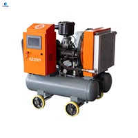 Compresseur d'air à vis VFD stationnaire lubrifié PLC CCszdy22 15kW 20HP 8bar 116psi 2.5m³/min 88cfm pour chantier compact