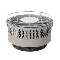 Barbecue portable multifonctionnel au charbon de bois, réchaud d'extérieur pour la maison, pour cuisiner et faire du thé, double usage électrique et au charbon de bois