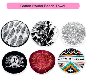 <span class=keywords><strong>Toalla</strong></span> de <span class=keywords><strong>Playa</strong></span> Redonda con Estampado de <span class=keywords><strong>Calavera</strong></span> y Flecos, Antiarena, de Microfibra, para Baño, Piscina, Secado Rápido, Desechable - Product Image 5