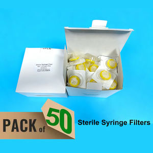 개별 포장된 이중 루어락 멸균 주사기 필터 0.22um 13mm PES 멤브레인 HPLC 분석용 OEM 50개입 - Product Image 6