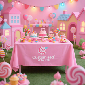 Hochwertige Maßgefertigte Moderne Quadratische Polyester Wiederverwendbare Einweg-Werbetischdecke für Zuhause, Events, Hochzeiten und Messen - Product Image 4