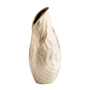 Jarrones de flores con textura de aluminio, Juego de 2 floreros decorativos para mesa de casa y sala de estar - Product Image 4