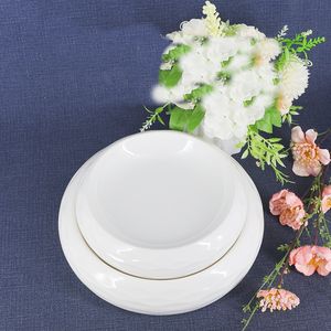 จานเสิร์ฟอาหารพลาสติกหนาสำหรับร้านอาหารพร้อมจานเนื้อยางซุปพาสต้า - Product Image 2