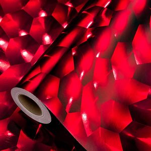 Papel de regalo personalizado rojo, morado, plateado, verde, holográfico, con patrón de ojo de gato, efecto láser arcoíris, 80gsm, para envolver regalos - Product Image 1