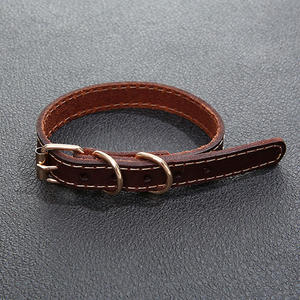 Collier en cuir supérieur pour animaux de compagnie pour chiens colliers de chien en cuir véritable - Product Image 1