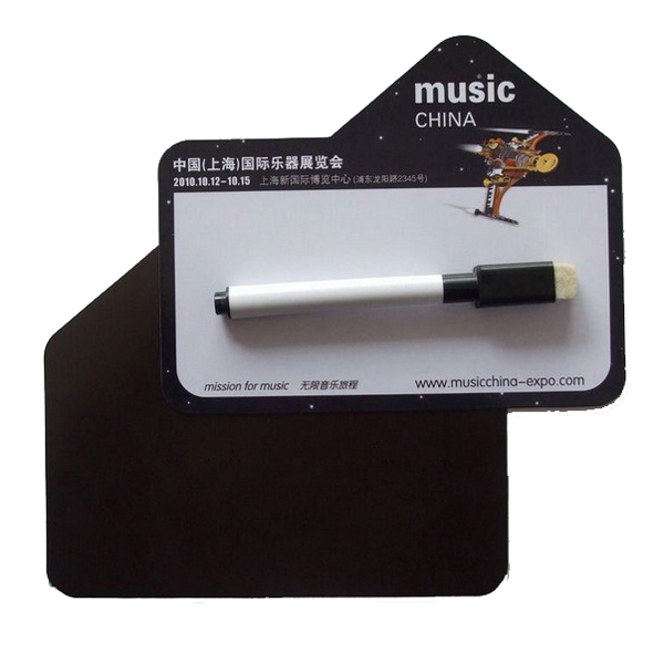 Customized Magnetic Write Board with Erasable Pen/Logo Printed Fridge Magnetic Write Board with Eraser Pen