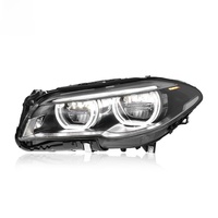 Ensemble de phares à LED Angel Eye bicolores pour BMW Série 5 F10/F18 (2011-2017) avec DRL blanc/jaune