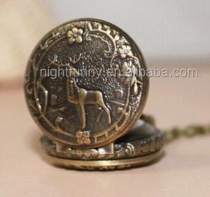 <span class=keywords><strong>Collana</strong></span> con <span class=keywords><strong>orologio</strong></span> di cervo vecchia <span class=keywords><strong>collana</strong></span> con ciondolo in bronzo antico rotondo semplice con ciondolo per <span class=keywords><strong>orologio</strong></span> da tasca - Product Image 6
