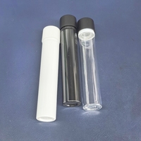 Tube pré-emballé en PET transparent noir de 22*120 mm avec couvercle à vis anti-effraction et sécurité enfant pour médicaments
