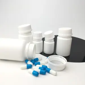 10ml 15ml 20ml 30ml 50ml 60ml 100ml 120ml 150ml 200ml HDPE beyaz hap şişeleri ilaç kapsül paketleme tıbbi şişe