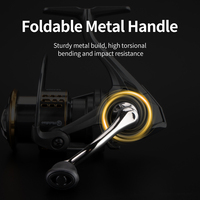 Reel Spinning Ultralight 140g 500/800/1000, Reel Pancing Es Kompak 5.2:1 BFS, Roda Pancing untuk Finesse Fishing, Logo Custom
