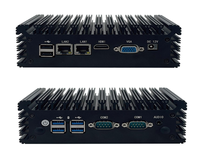 Mini PC Sin Ventilador, Modelo Nano, Procesadores Intel, 2 LAN, 6 USB, 1 HDMI, 1 VGA, DC12V, Compatible con Wifi