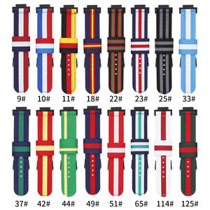 Bracelet de <span class=keywords><strong>montre</strong></span> en tissu de nylon de toile de rayure colorée de mode pour les bracelets de <span class=keywords><strong>montre</strong></span> <span class=keywords><strong>Casio</strong></span> GA2100 DW5600 16mm avec l'adaptateur en <span class=keywords><strong>plastique</strong></span> - Product Image 2
