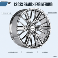 Jantes XINLAI forgées à rayons multiples en Y, 19, 20, 21 pouces, 5x112, finition chrome miroir, jantes en alliage à déport profond pour Audi Q5 SUV de luxe