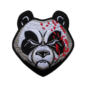 Hoàn toàn thêu động vật phù hiệu rừng Vua Tiger đầu <span class=keywords><strong>Kung</strong></span> <span class=keywords><strong>Fu</strong></span> <span class=keywords><strong>Panda</strong></span> cá mập vá vải băng tay - Product Image 5