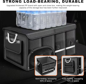 Organizador de Maletero para Auto, Plegable, con Compartimentos Grandes, Organizador de Almacenamiento para Auto con 4 Bolsillos, Asa y Organizador de Zapatos - Product Image 6