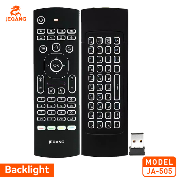 JEQANG JA-505 2.4G Wireless Air Mouse Remote Control Backlit Mini Keyboard Number Pad for TV PC Media Player