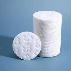 100件面部清洁垫一次性化妆清洁棉圆形卸妆棉垫