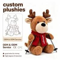 Groothandel op maat gemaakte sneeuwboard vos pluche speelgoed OEM winter ski sport dieren knuffel mascotte groene vest hoofdband sneeuwboard outfit CE CPC