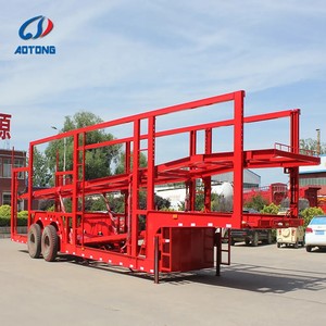 Semi-<span class=keywords><strong>remorque</strong></span> porte-voitures AOTONG à 2 essieux, transport de voitures de petite taille, <span class=keywords><strong>remorque</strong></span> de camion porte-voitures à double étage - Product Image 4