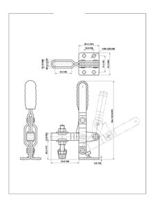 ตัวยึดสลักแบบกดค้างไว้สำหรับเครื่องมือช่างทำ<span class=keywords><strong>งาน</strong></span>ไม้โลหะระบบการวัดขนาด Gh-101e นิ้วแนวตั้ง - Product Image 4