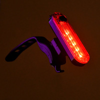 Feu arrière de vélo à LED rouge, rechargeable par USB, fixation sur tige de selle, étanche, lampe d'avertissement arrière pour la conduite nocturne