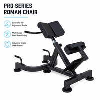 Chaise romaine pliable professionnelle avec hauteur réglable pour l'entraînement des muscles lombaires et abdominaux - Construction en acier