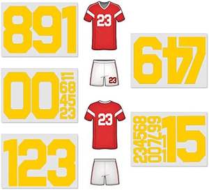 Numeri Termoadesivi Personalizzabili da 0 a 9, 22 Pezzi, 8 Pollici, per Maglie Sportive, Calcio e T-Shirt - Product Image 3