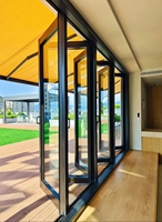 Puerta Plegable Moderna Ultrafina de 45 mm |   Herrajes Alemanes |   Vista Panorámica Minimalista para Inmobiliarias de Lujo