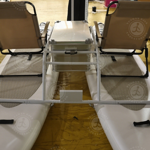 Catamarano Gonfiabile di Lusso con Tettuccio Rimovibile e Sedili Comfort, Pontone Gonfiabile per 2 Persone per <span class=keywords><strong>Pesca</strong></span> e Attività Acquatiche - Product Image 4