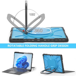 Funda Giratoria 360° para <span class=keywords><strong>Microsoft</strong></span> <span class=keywords><strong>Surface</strong></span> Pro 9 10 13 Pulgadas <span class=keywords><strong>Pro9</strong></span> Pro10, Funda Híbrida Resistente con Soporte y Correa de Mano para Tablet - Product Image 4