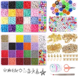 Jibaizhao 2024 Hot Selling 24 Color Ceramic Clay Porcelain Round Mixed Color Seed <b>Beads</b> DIY Bracelet Necklace Handmade <b>Set</b> Box - Product Image 1